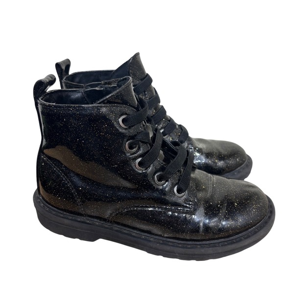 thereabouts Other - Thereabouts‎ Boots Size 10M Lil Reese Black Glitter Sparkle Lace Up Side Zip